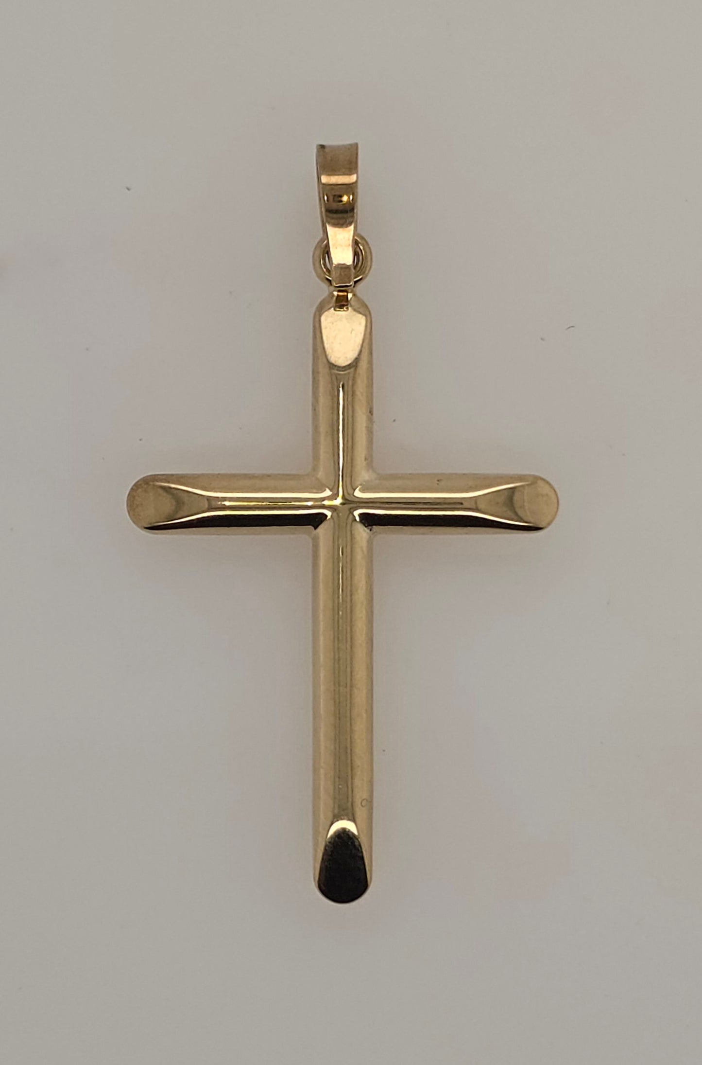 9CT YELLOW GOLD IMPORTED 30MM X 20MM PLAIN CROSS
