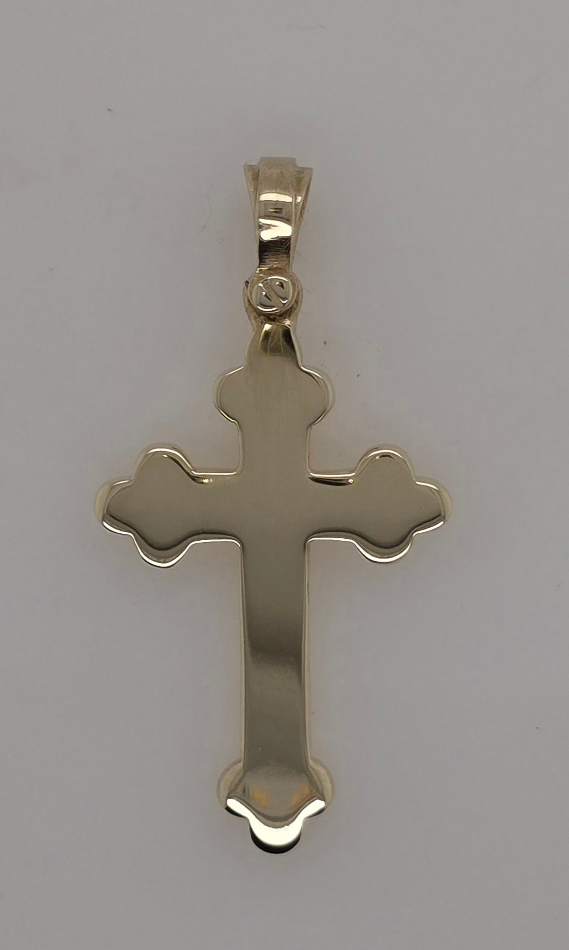 9CT YELLOW GOLD IMPORTED 27MM X 16MM POLISHED CROSS