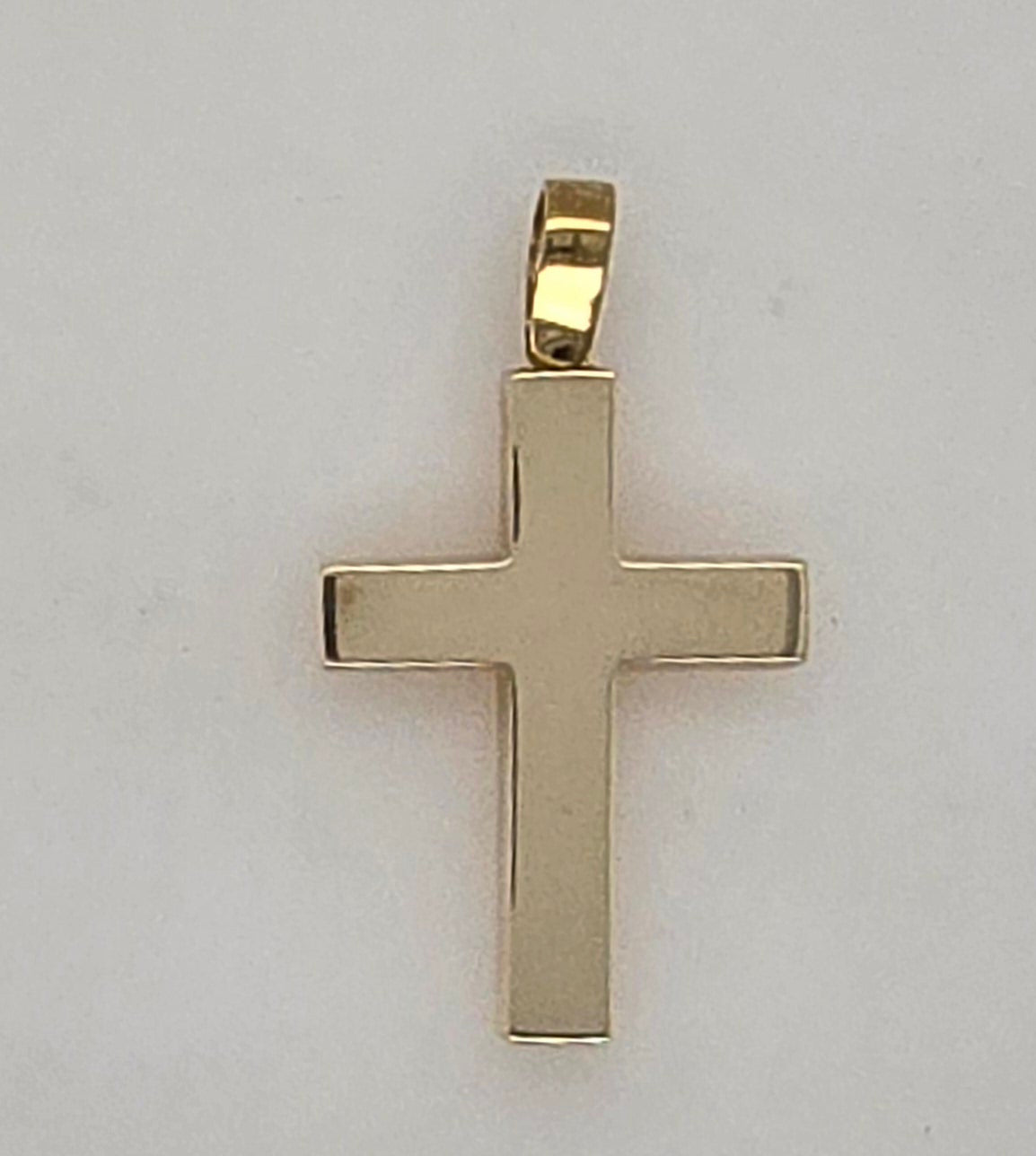 9CT YELLOW GOLD IMPORTED POLISHED CROSS