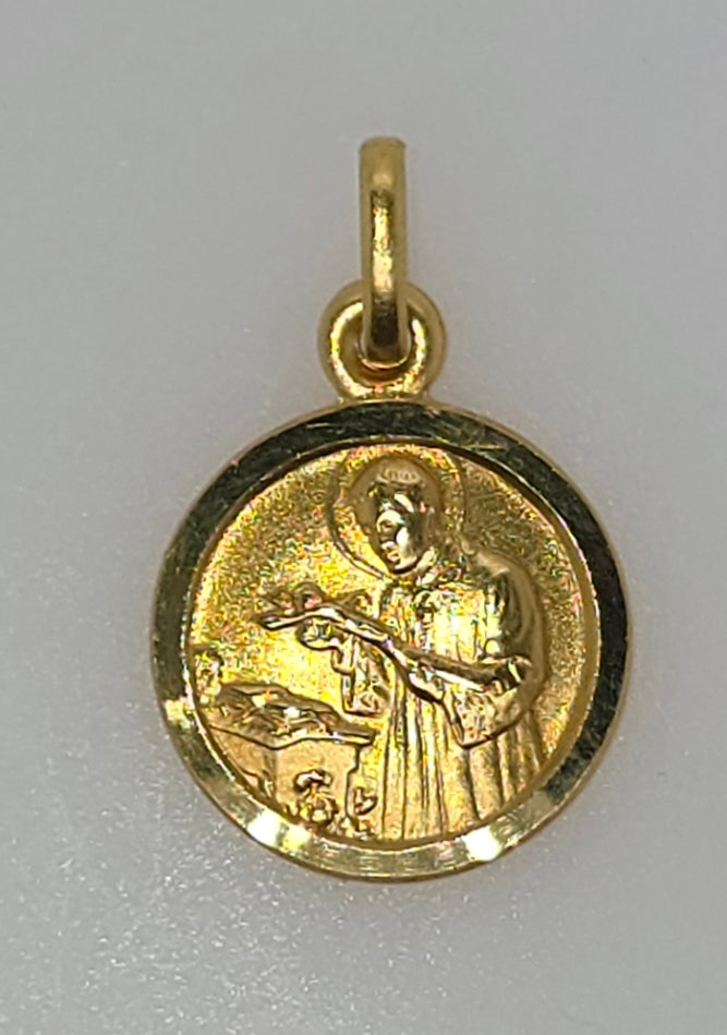 18CT YELLOW GOLD IMPOTRTED 11MM RELIGIOUS CHARM 1.2GRAMS