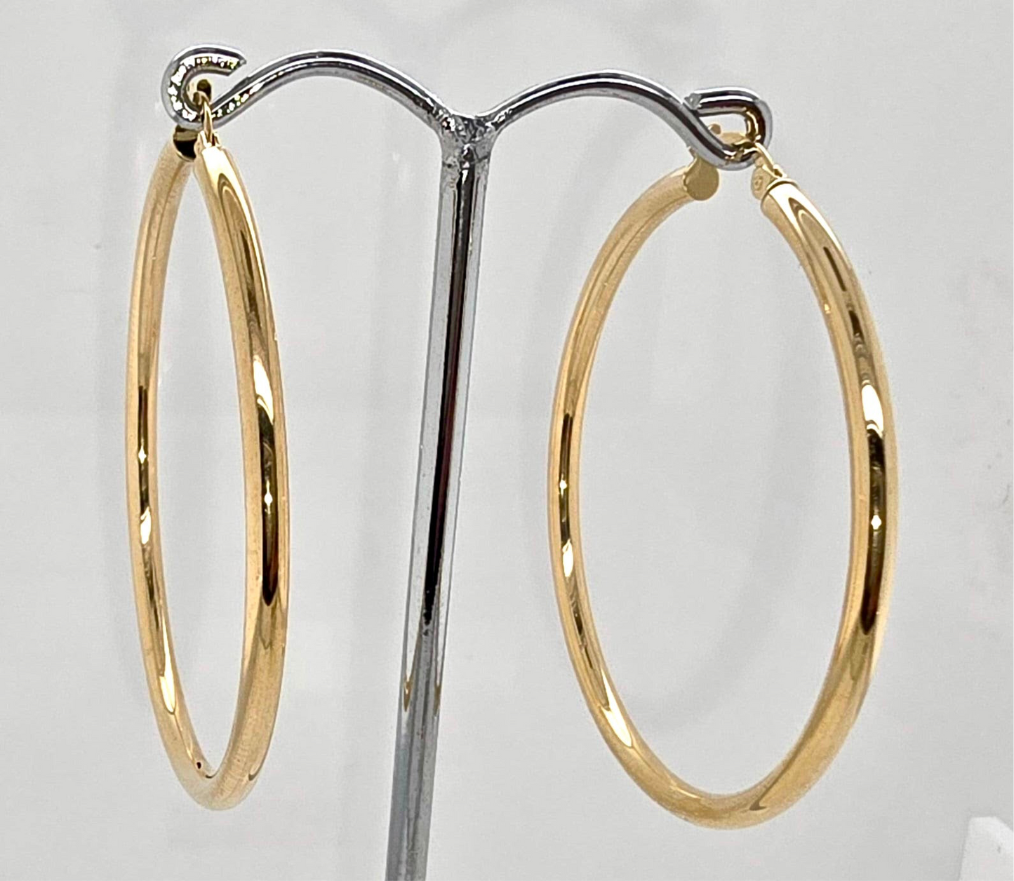 9CT YELLOW GOLD IMPORTED HOOP EARRINGS