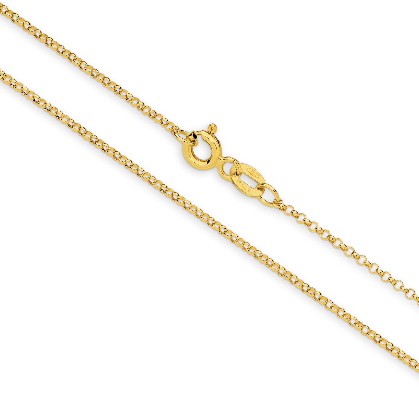 9CT YELLOW GOLD ITALIAN 45CM X 0.52MM BOX CHAIN .87GRAMS.