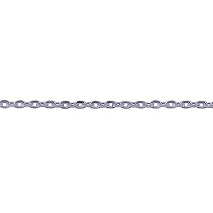 STERLING SILVER DIAMOND CUT 55CM X 1.7MM CABLE CHAIN 3.3GRAMS
