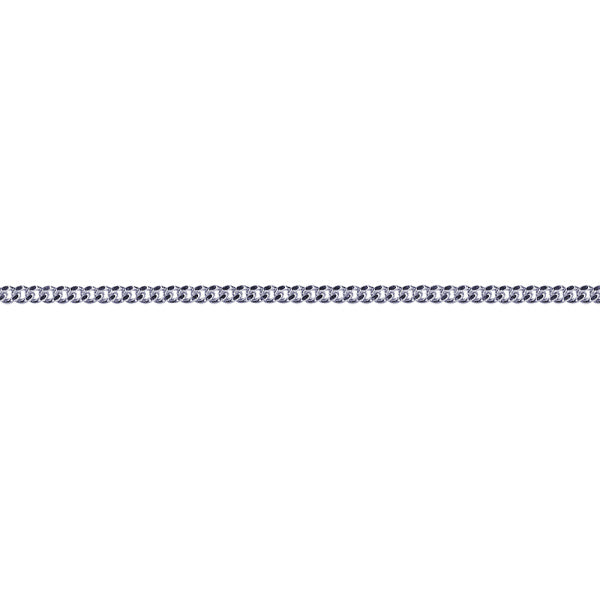 STERLING SILVER SOLID 45CM DIAMOND CUT CURB CHAIN