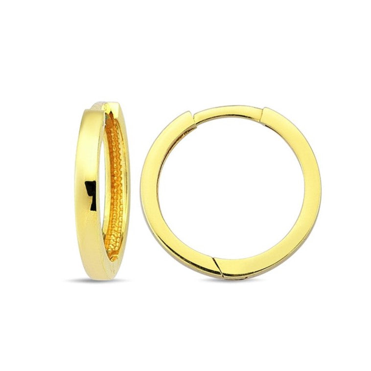 9CT YELLOW GOLD IMPORTED HUGGIE EARRINGS