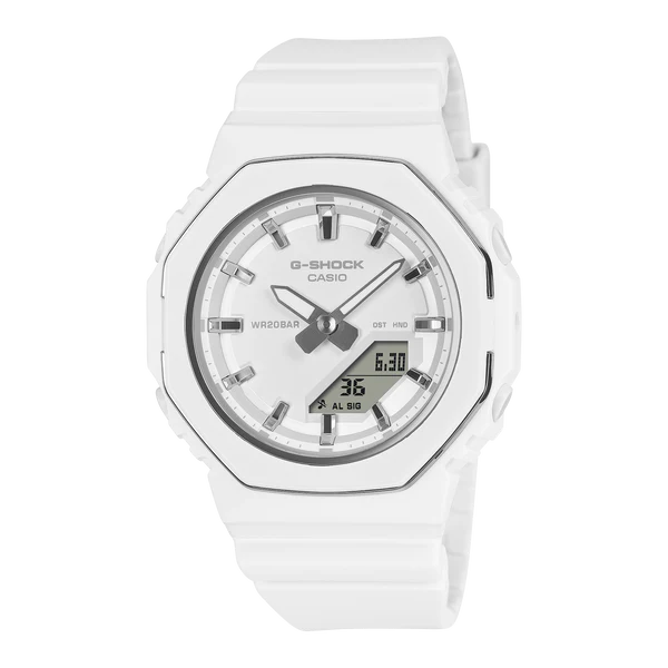 G-SHOCK S SERIES DUO METALLIC BEZEL WHITE RESIN CASE AND BAND. GMAP2110-7A