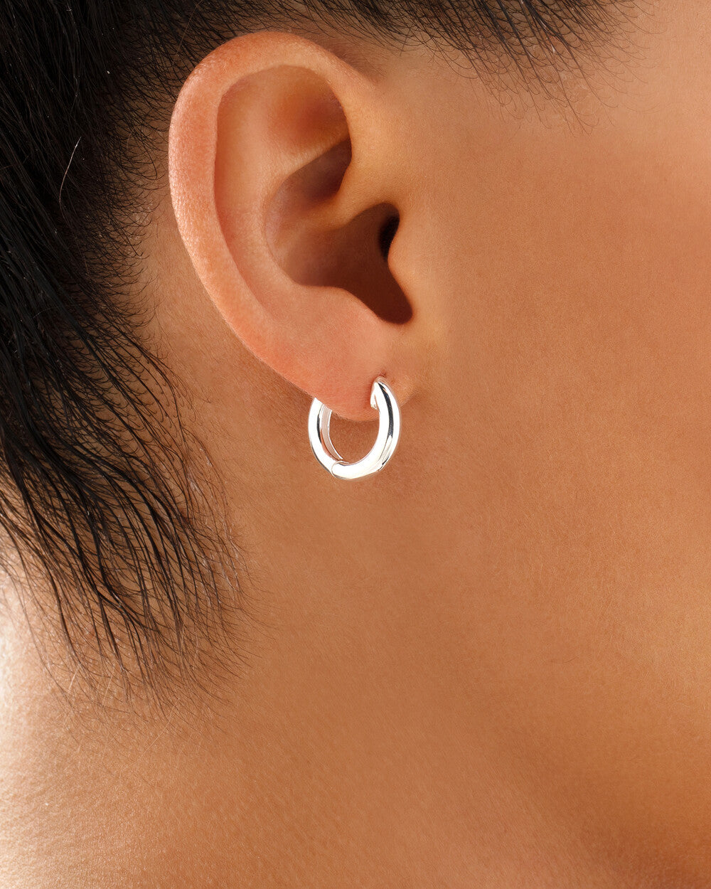 STERLING SILVER HUGGIE EARRINGS