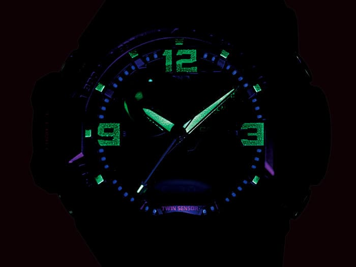 CASIO G-SHOCK WATCH GRAVITY TWIN SENSOR ORANGE RESIN BAND. GA1000-4A
