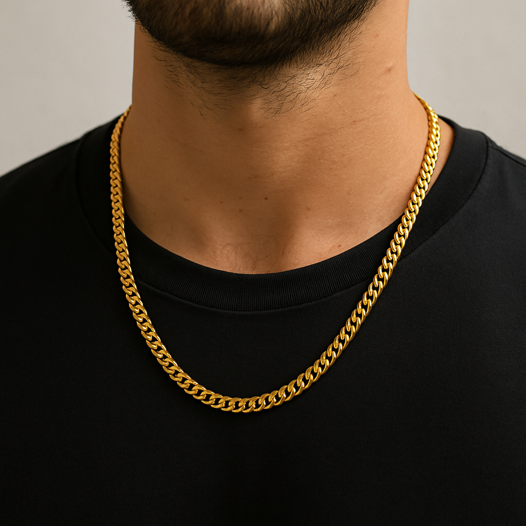 9CT YELLOW GOLD SOLID 55CM 18.7GRAM CURB CHAIN