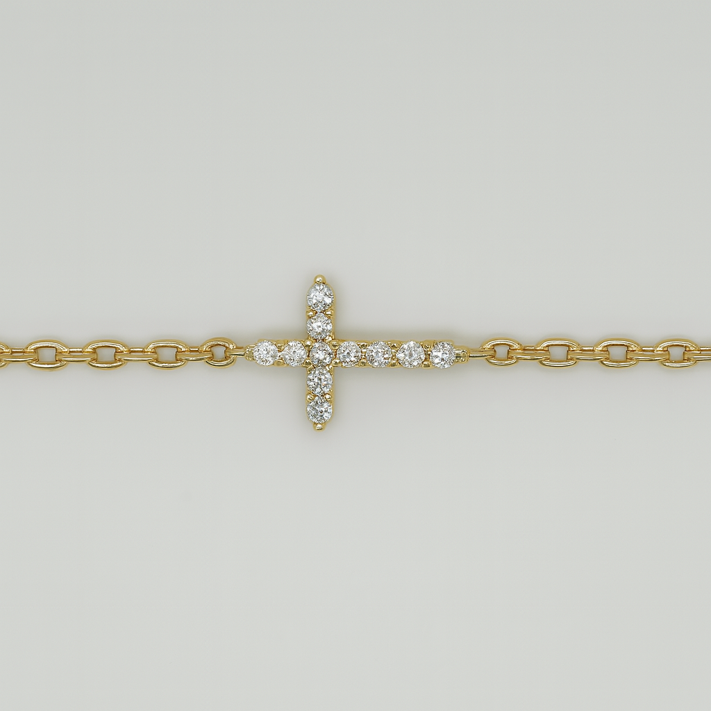 9CT YELLOW GOLD OVAL LINK 19CM BRACELET