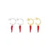 SUE SENSI STERLING SILVER 18CT GOLD CHILLI COLOURS EARRINGS.