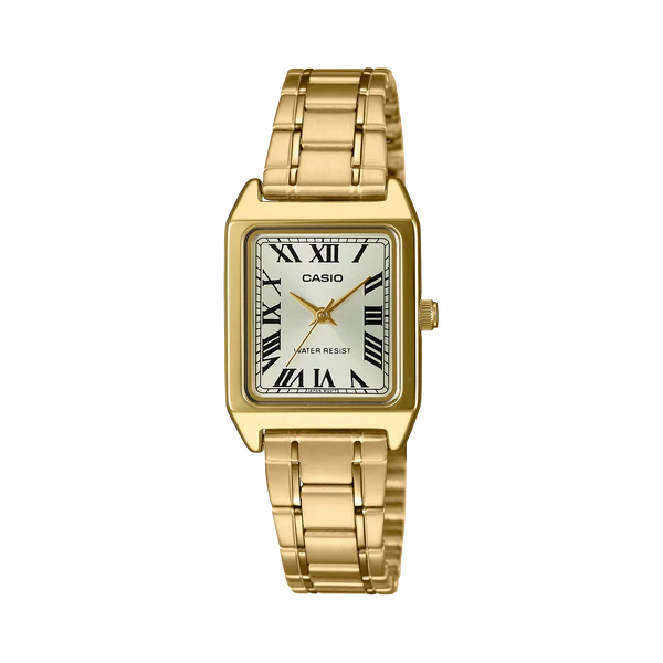 CASIO LADIES GOLD PLATED ANALOGUE WATCH LTV007G-9B.