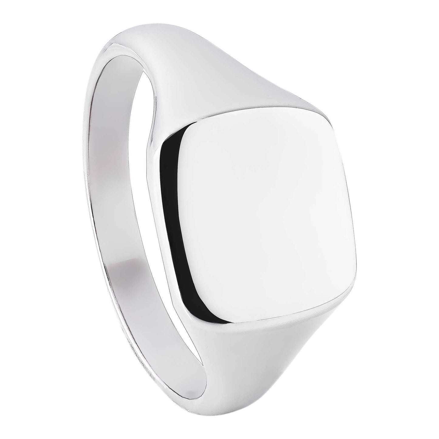 STERLING SILVER SOLID SIGNET RING.