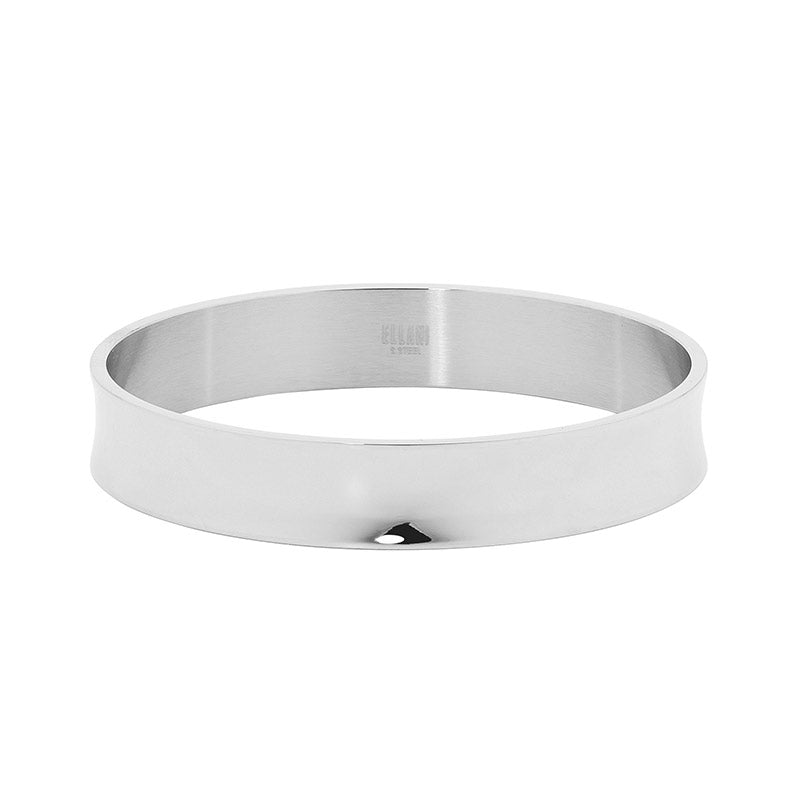 ELLANI STAINLESS STEEL 12MM X 67MM CONCAVE BANGLE. SB150S