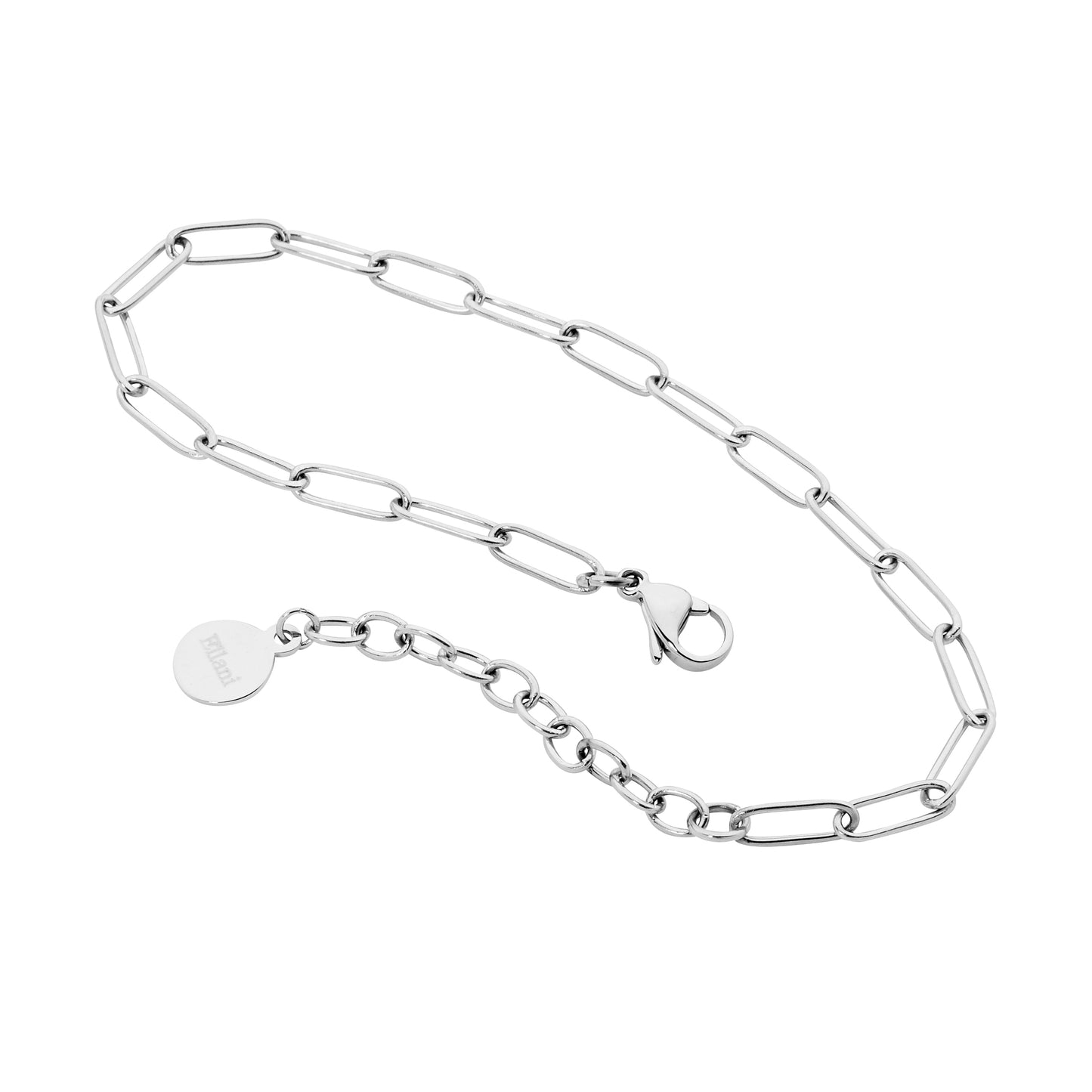 ELLANI STAINLESS STEEL PAPERCLIP 17-19CM BRACELET. SB204S