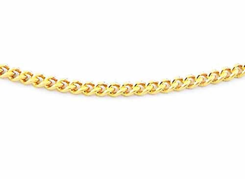 9CT YELLOW GOLD ITALIAN SOILD CURB 1.4MM WIDE 70CM CHAIN 3.66GRAMS