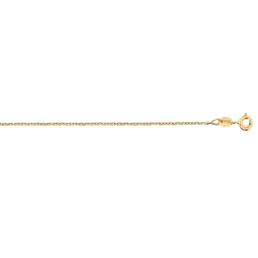 9CT YELLOW GOLD ITALIAN OVAL LINK 40CM CHAIN .89GRAMS