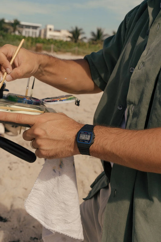 CASIO WATCH STOPWATCH, MULTI ALARM, F91W-1.