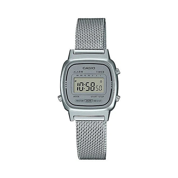CASIO LA670WEM-7D Stainless Steel Silver Digital Watch