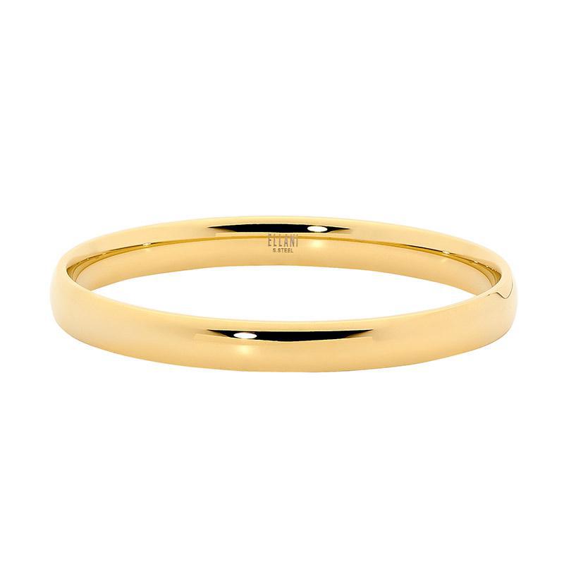 ELLANI STAINLESS STEEL YELLLOW GOLD PLATED 8 X 65MM BANGLE SB151G