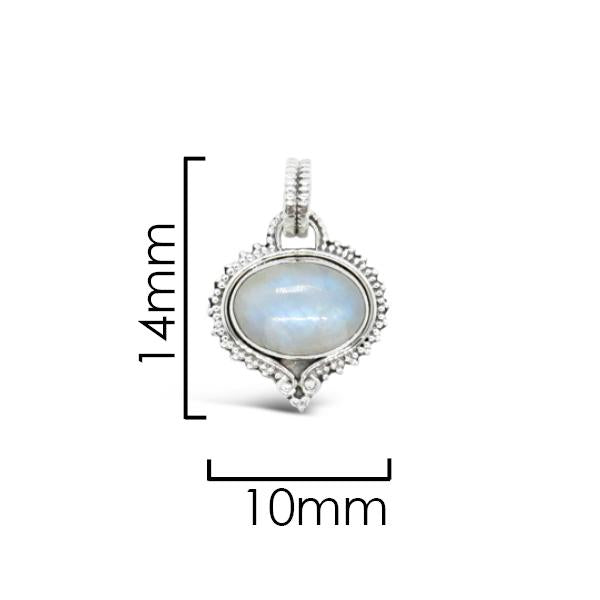 STERLING SILVER MOONSTONE PENDANT.