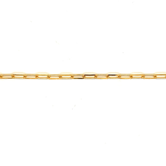 9CT YELLOW GOLD SOLID 50CM PAPERCLIP CHAIN.