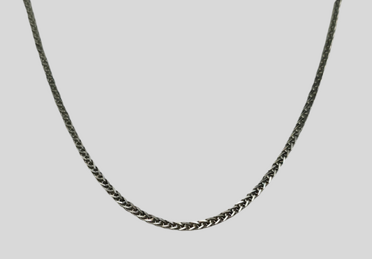 18CT WHITE GOLD ITALIAN IMPORTED FOXTAIL CHAIN