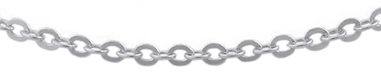 9CT WHITE GOLD ITALIAN OVAL LINK CHAIN