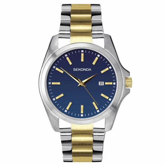 SEKONDA Chrome Case Blue Dial SK1638