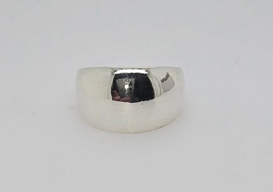 STERLING SILVER 12MM DOME RING FINGER SIZE O.