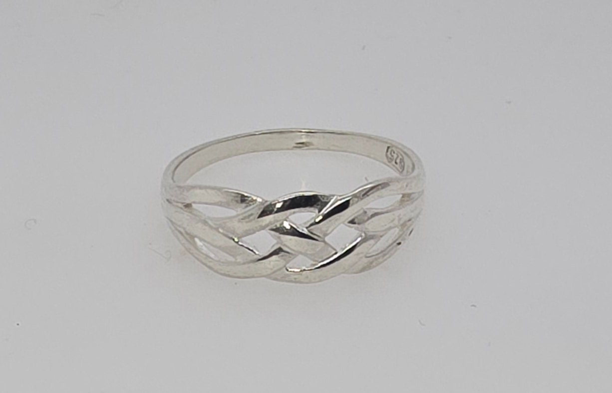 STERLING SILVER CELTIC RING FINGER SIZE O.