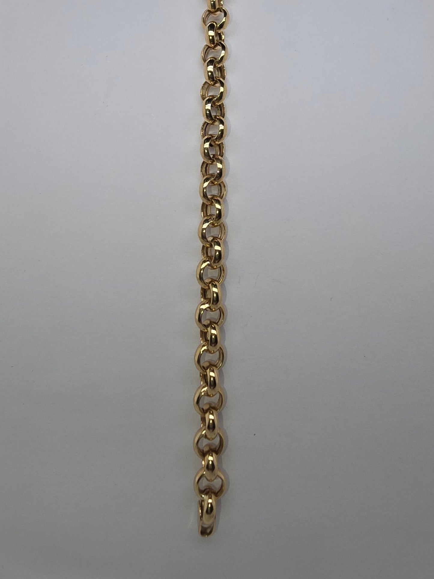 9CT YELLOW GOLD 19cm BELCHER BRACELET