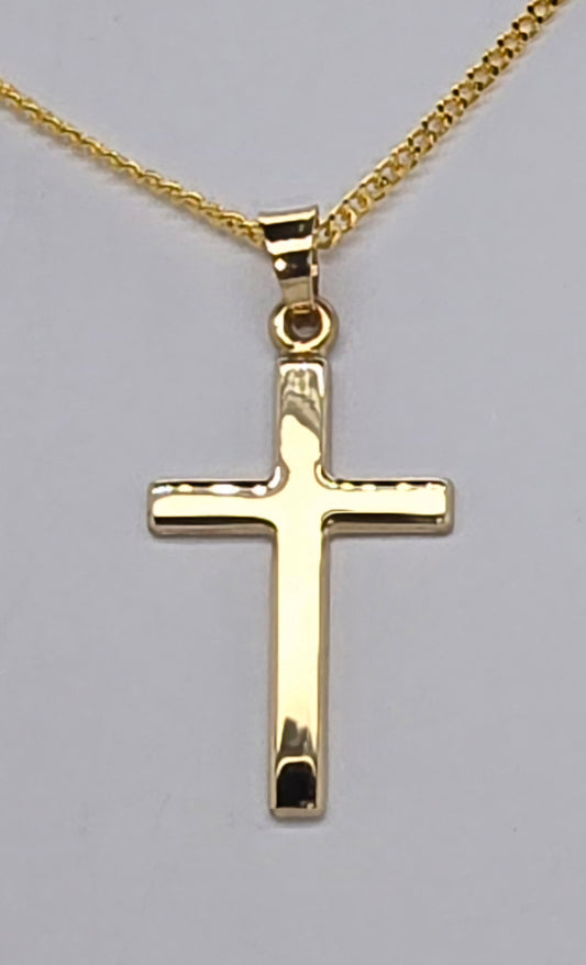 9CT YELLOW GOLD CROSS