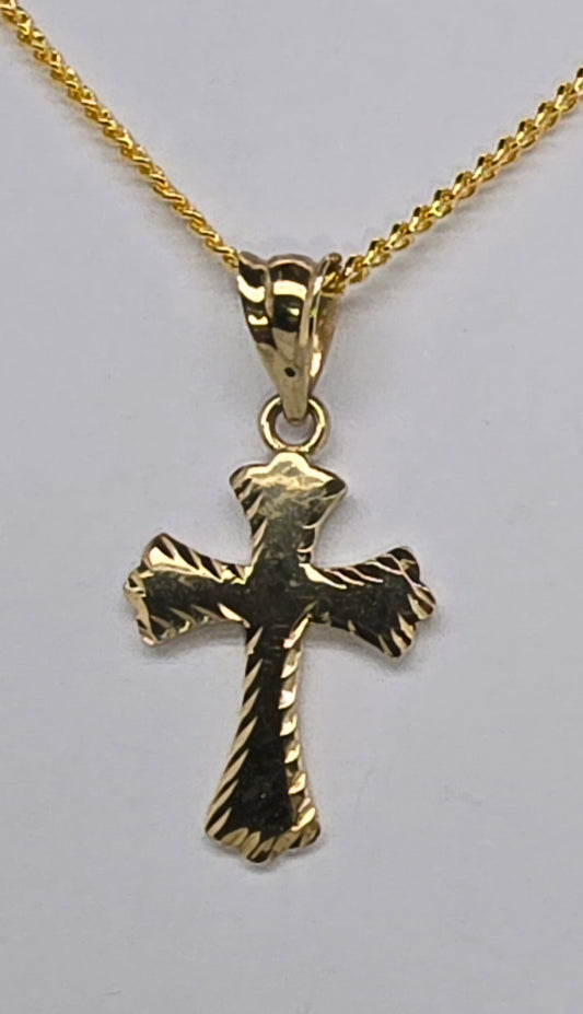 9CT YELLOWN GOLD CROSS