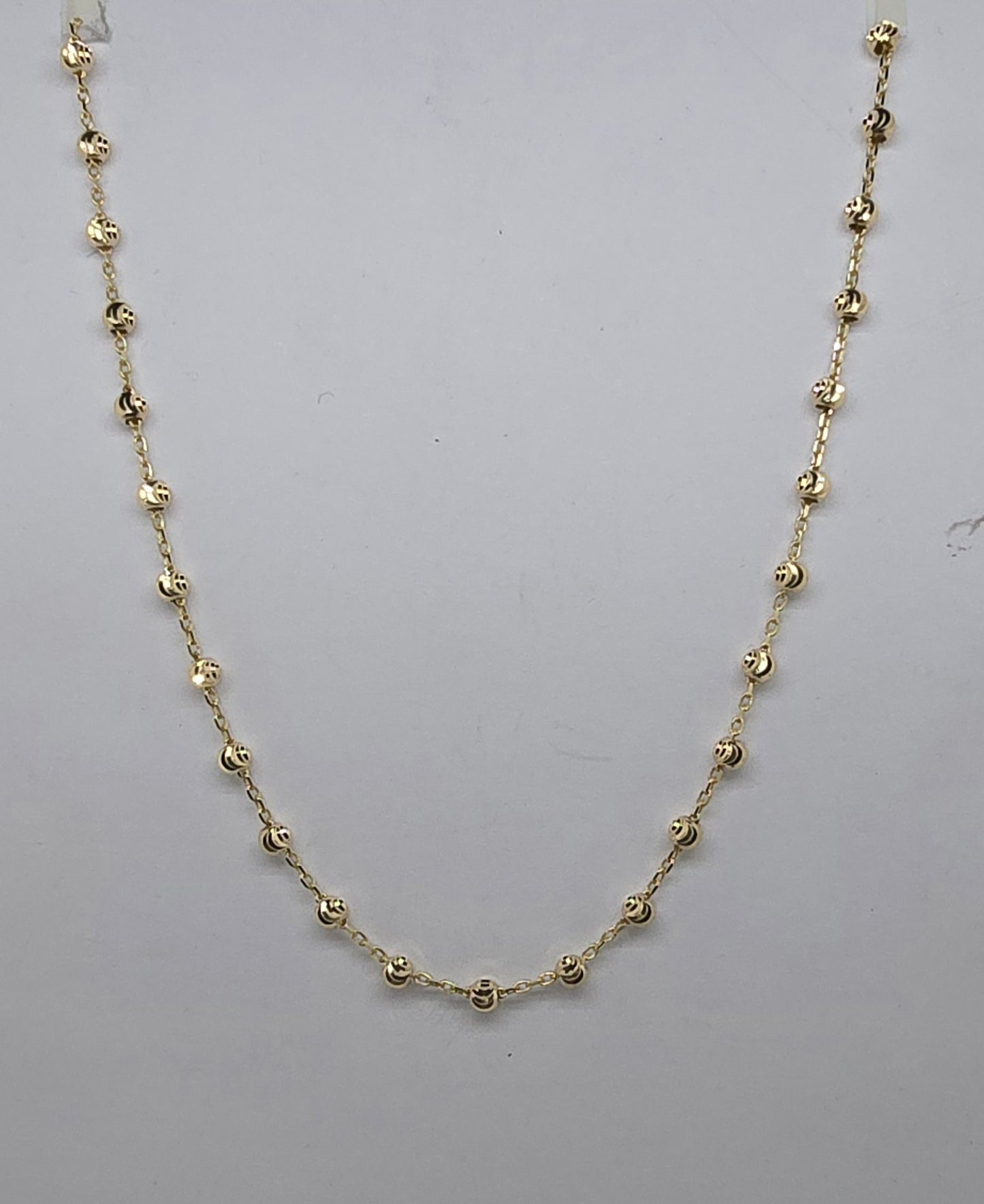 9CT YELLOW GOLD IMPORTED NECKLACE 40-45CM.