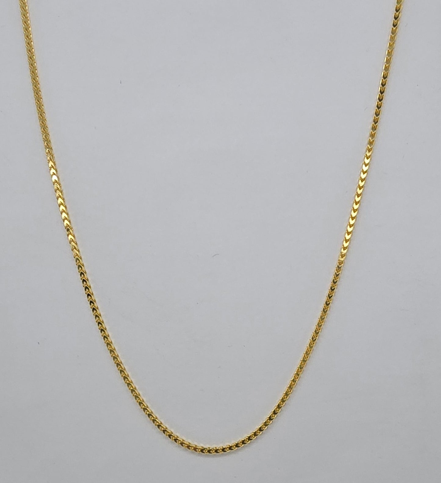 9CT YELLOW GOLD IMPORTED 45CM X 1MM FRANCO CHAIN 2.78GRAMS.