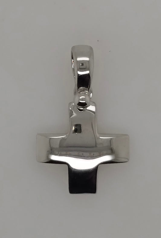 9CT WHITE GOLD IMPORTED SMALL CROSS