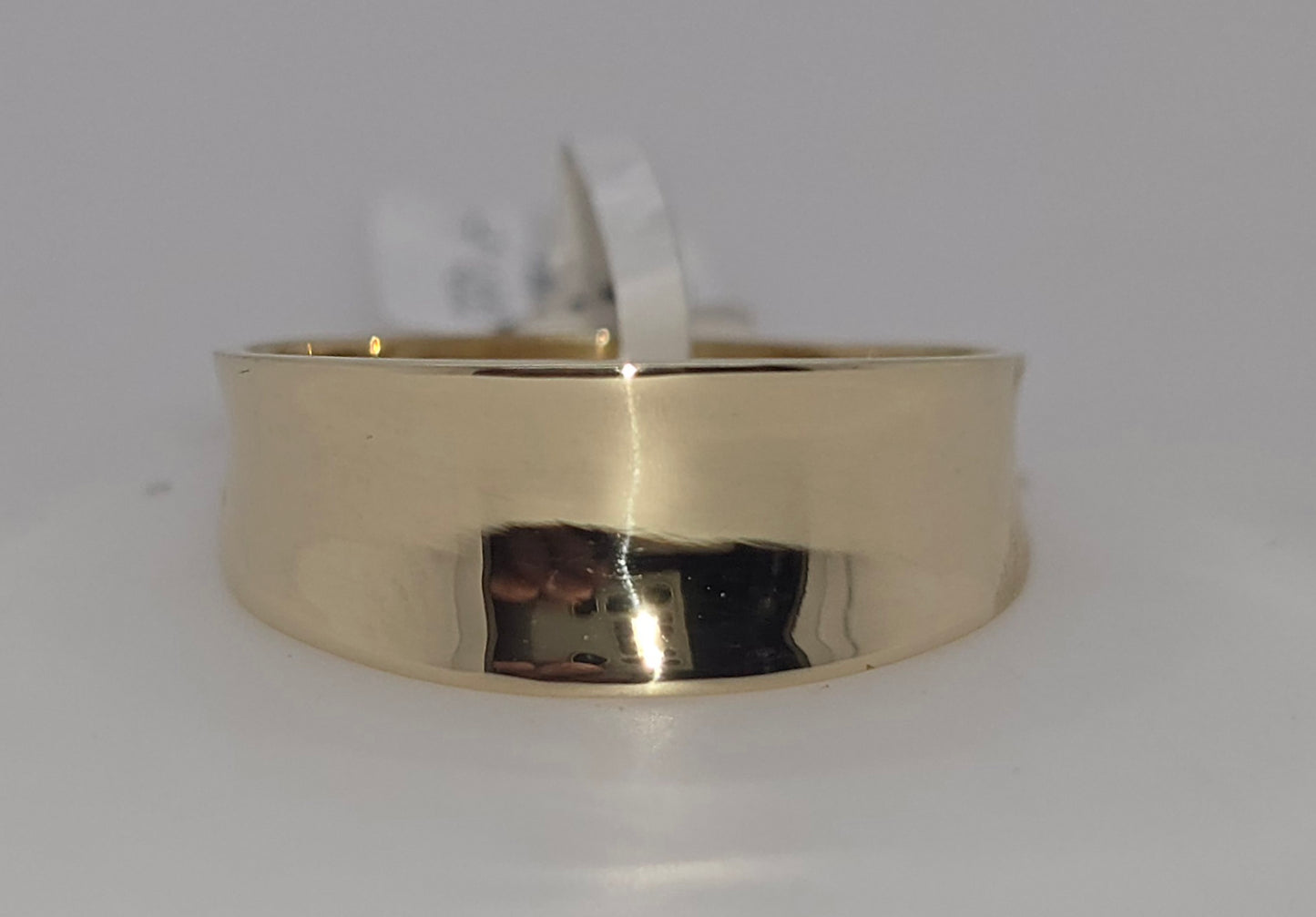 9CT YELLOW GOLD SOLID 8MM CONCAVE RING