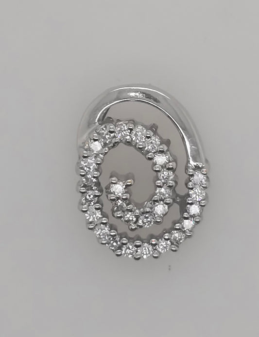 18CT WHITE GOLD DIAMOND PENDANT