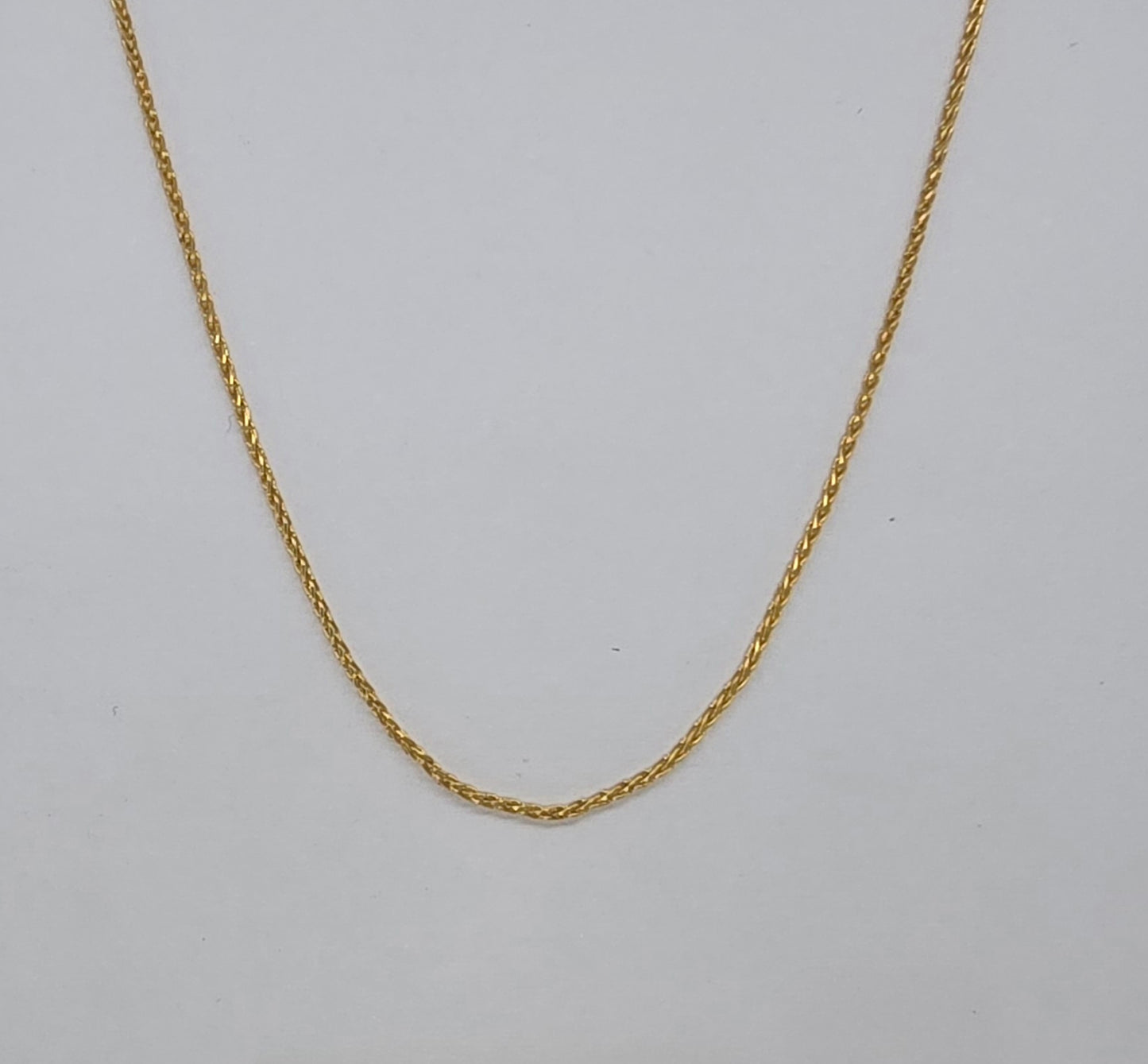 18CT YELLOW GOLD IMPORTED 50CM 1.8G WHEAT CHAIN