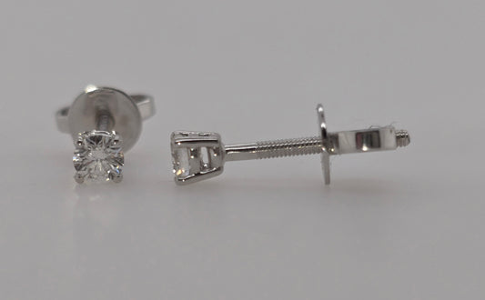 18CT WHITE GOLD DIAMOND STUD EARRINGS