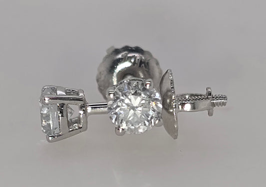 14CT WHITE GOLD LAB GROWN DIAMOND STUD EARRINGS.