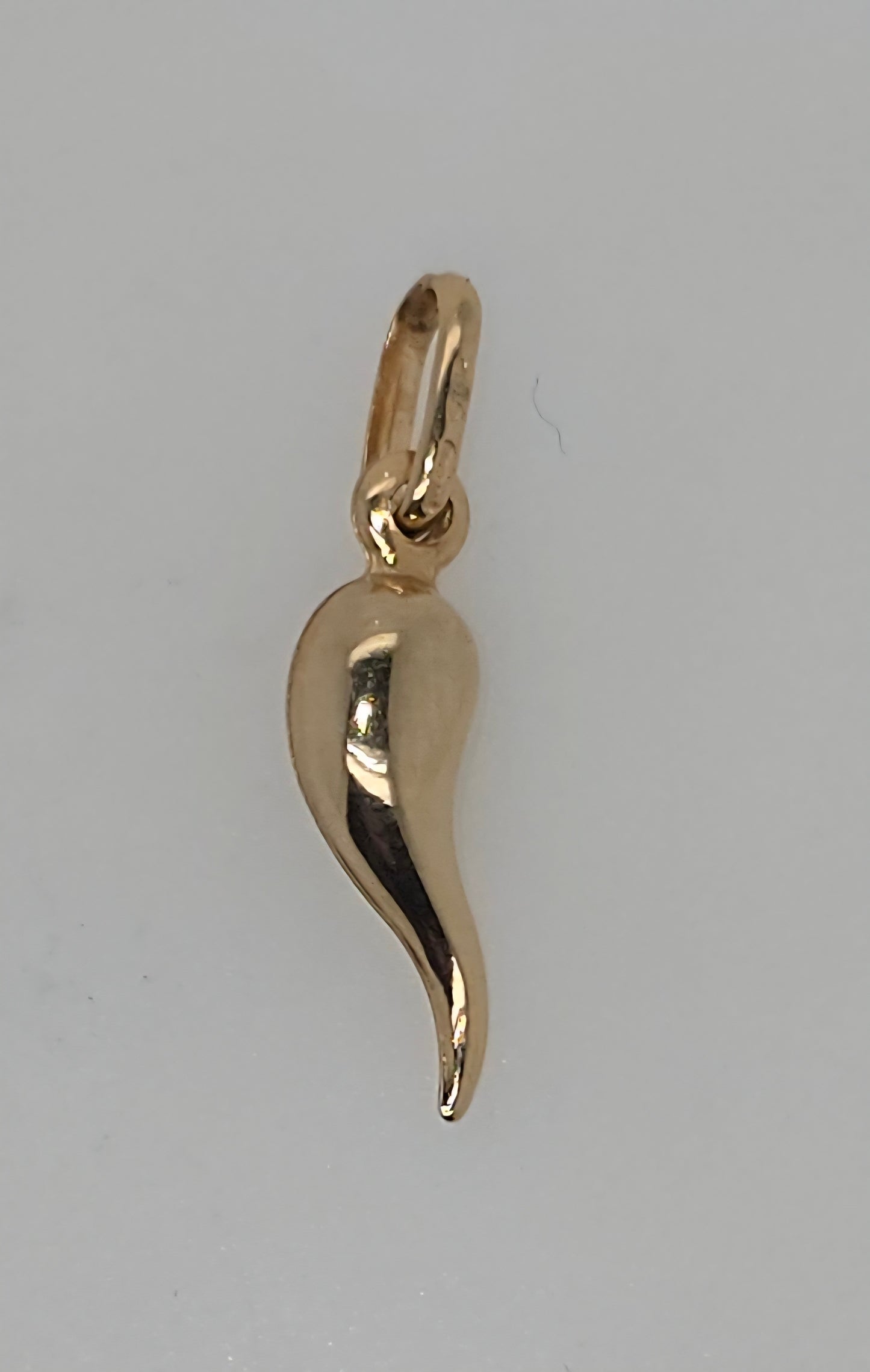 9CT YELLOW GOLD ITALIAN IMPORTED 14MM CHILLI PENDANT.