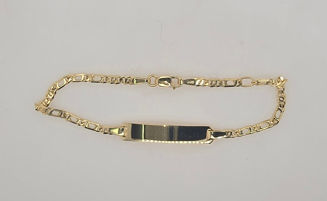 18CT YELLOW GOLD ITALIAN SOLID 3 X BIRDSEYE X 3 X TIGER EYE 2.7MM WIDE ID 17CM 4.6GRAM BRACELET.
