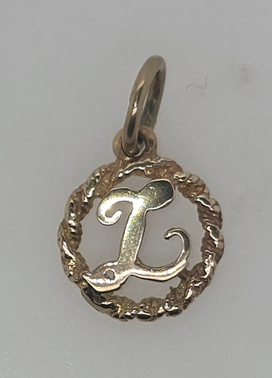 9CT GOLD FANCY INITAL L