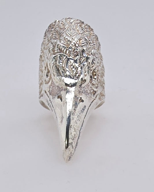 STERLING SILVER LARGE 50MM EAGLE RING 26.2GRAMS.