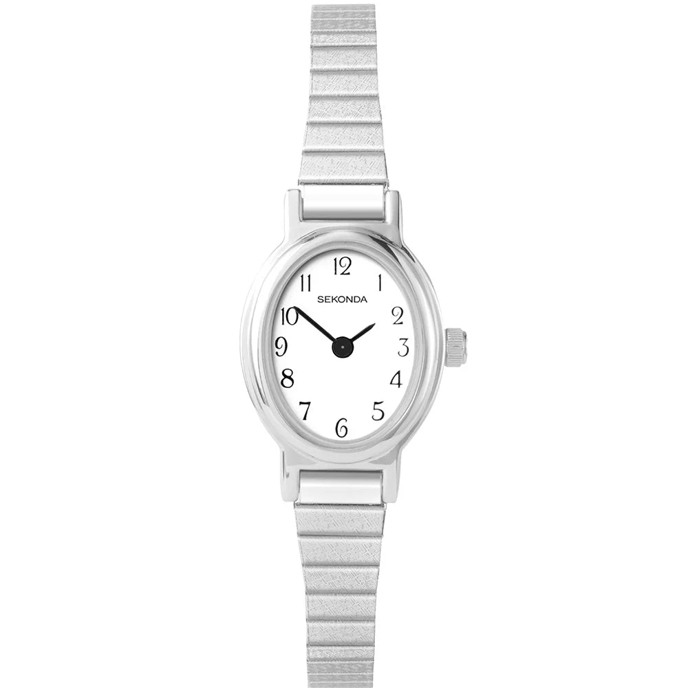 SEKONDA WOMENS WATCH SILVER EXPANDABLE BAND. SK2500