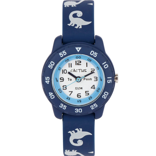 CACTUS TIME TEACHER JUNIOR WATCH BLUE CASE WITH SILICON BAND.