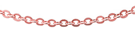 9CT ROSE GOLD ITALIAN 45CM X 0.9MM 1GRAM SOILD OVAL LINK CHAIN.