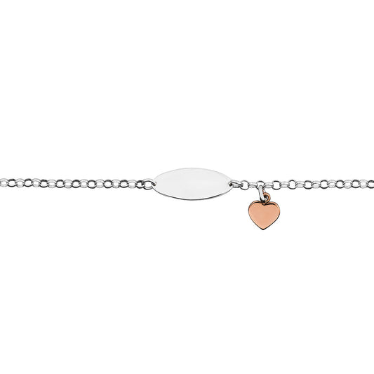 STERLING SILVER 16CM BELCHER BRACELET.